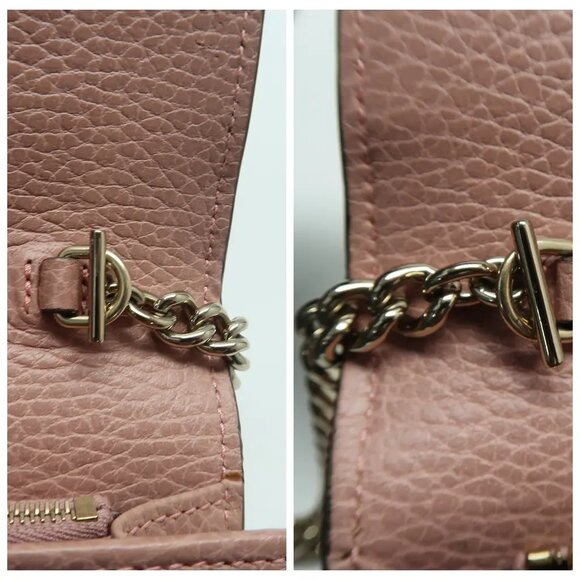 GUCCI Interlocking Pink Leather Shoulder Bag 643-040825 - Picture 8 of 12